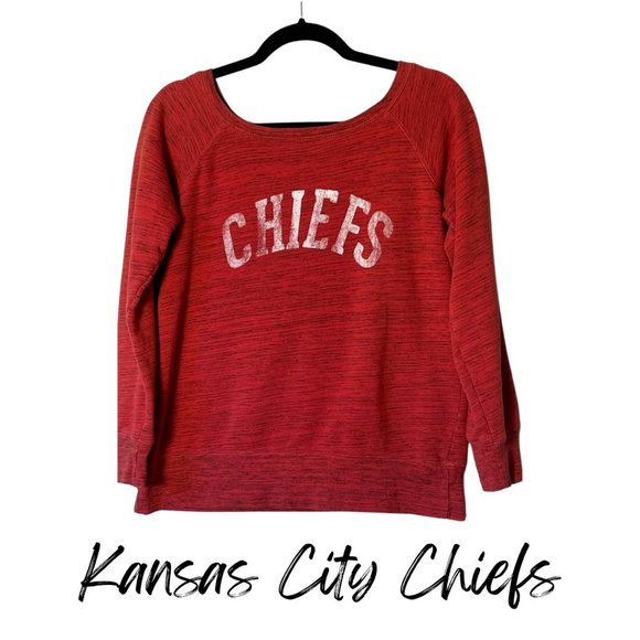 Kansas City Chiefs Tops - Kansas City Chiefs | Size Large | Vintage Style Red Sweatshirt Long Sleeve
